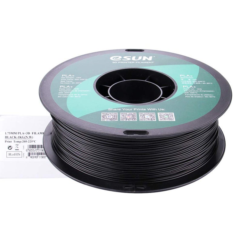 eSUN PLA PRO (PLA+) 3D Printer Filament, Dimensional Accuracy +/- 0.03mm, 1kg Spool, 1.75mm, Black - Image 3
